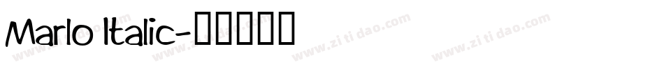 Marlo Italic字体转换